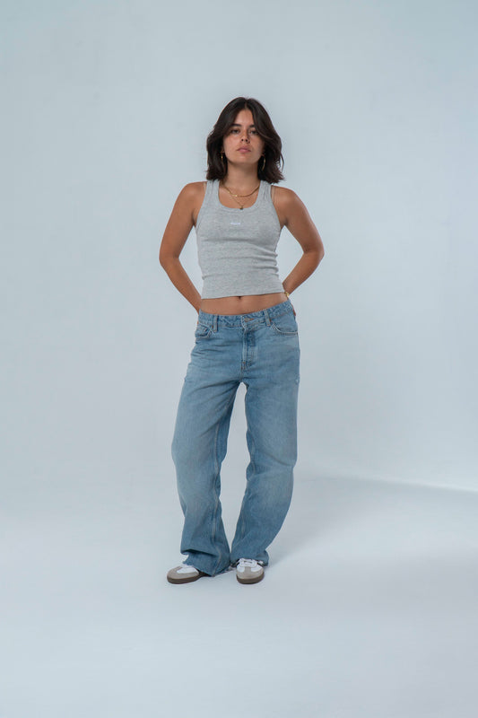 PREVENTA | Tank Top canalé (gris)